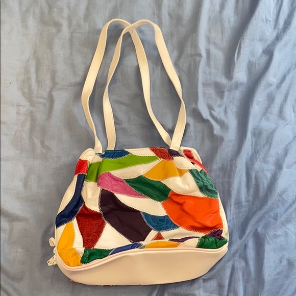 VINTAGE COLORFUL SHOULDER BAG PURSE HANDBAG PURSE, Very Vintage - Picture 5 of 16